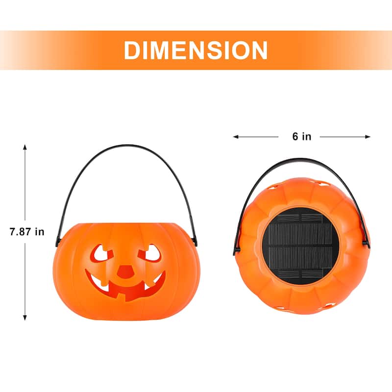 Solar Pumpkin Lantern for Halloween Party Decor