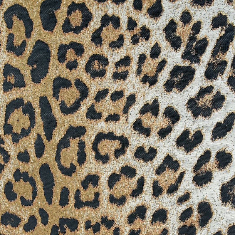 Dream Decor Rugs Gelato Jungle Leopard Black Beige Outdoor Area Rug