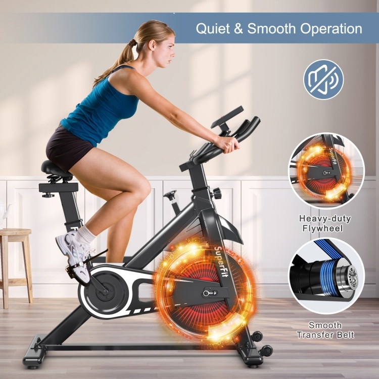 Indoor silent belt drive adjustable resistance cycling stationary bike deals