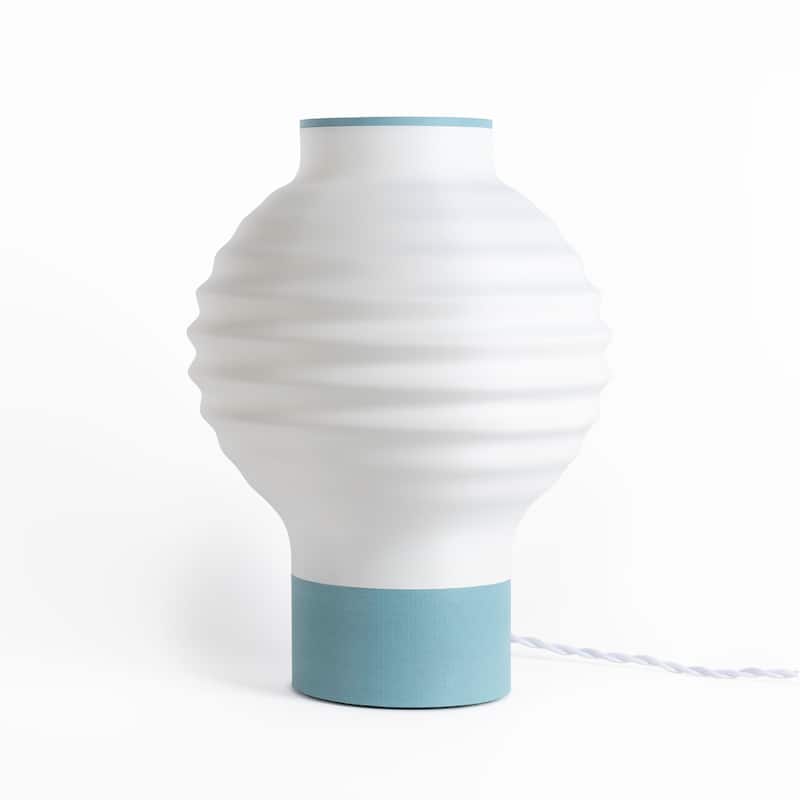 Asian Lantern 15" Vintage Traditional Plant-Based PLA 3D Printed Dimmable LED Table Lamp, by JONATHAN Y
