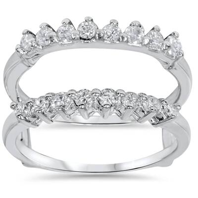 5/8ct Diamond Guard Ring Enhancer White Gold