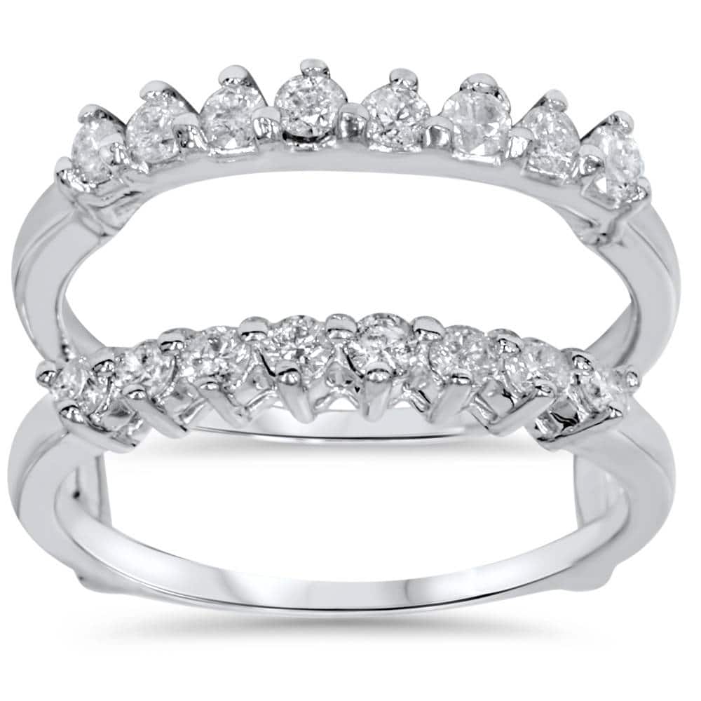 5/8ct Diamond Guard Ring Enhancer White Gold