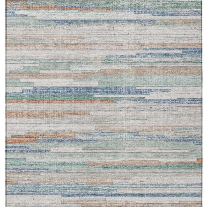 HomeRoots Striped Transitional Rectangle Outdoor Rug