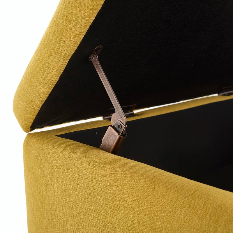 Mid-Century Modern Square Coffee Table with Storage Bench
