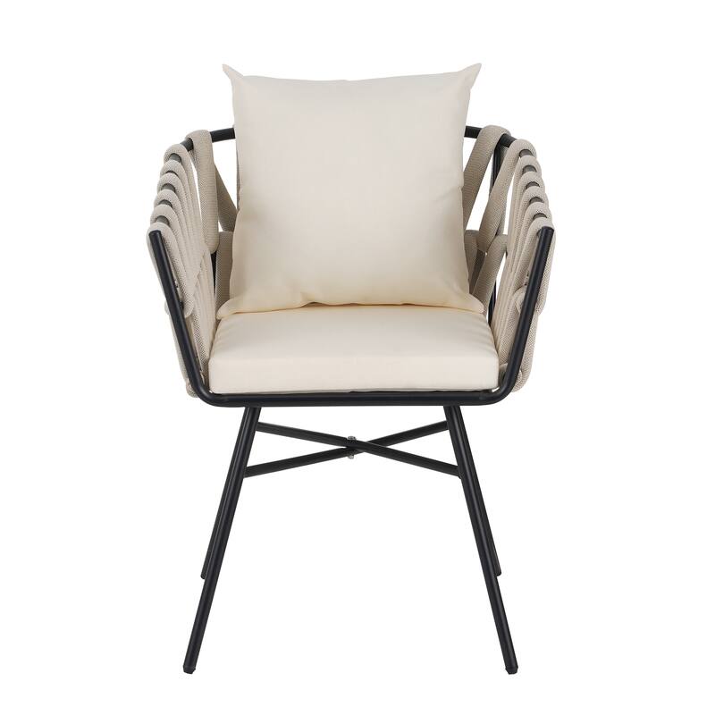 7-Piece Outdoor Extendable Dining Set with Extendable Table and 6 Woven Chair