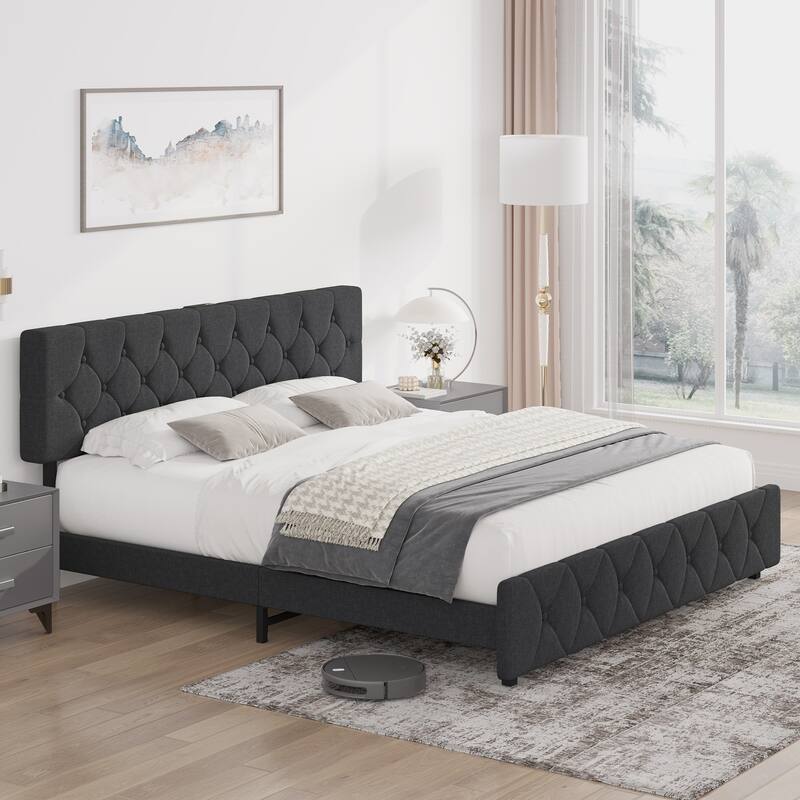 Bed Frame with USB Ports