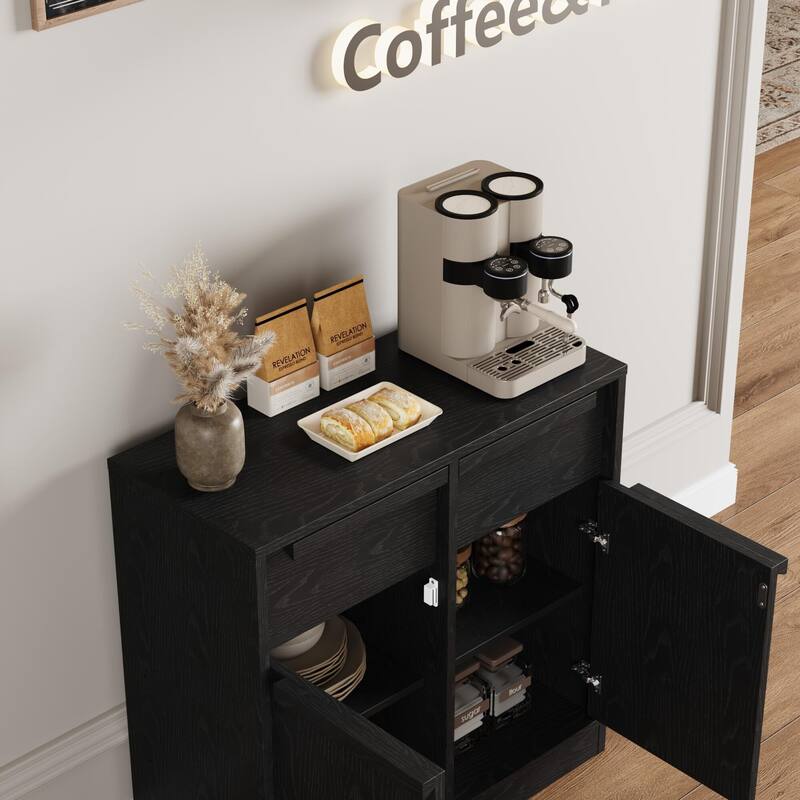 Sideboard Buffet Cabinet with 2 /4Drawers, 31.5"/62.4" Large Coffee Cabinet with Storage