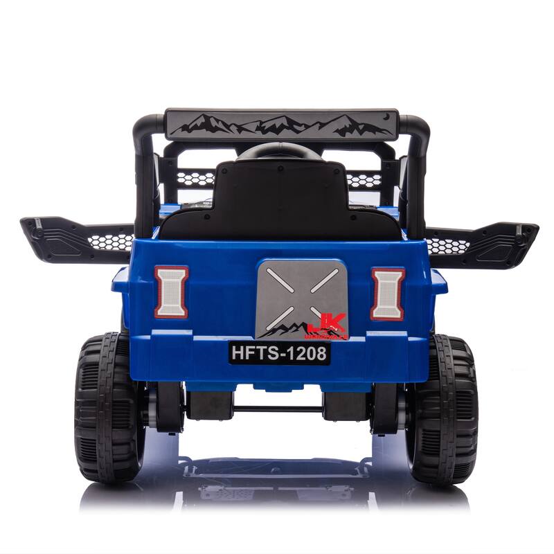 Kids' 12V Ride-On Truck with Early Education, LED Lights, and Music, Perfect Holiday Gift