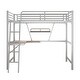 preview thumbnail 37 of 42, Metal Loft Bed with Desk and Shelf