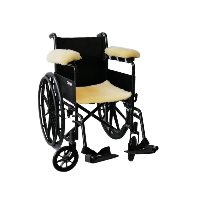 17" Square Natural Medical Grade Sheepskin Chair Pad
