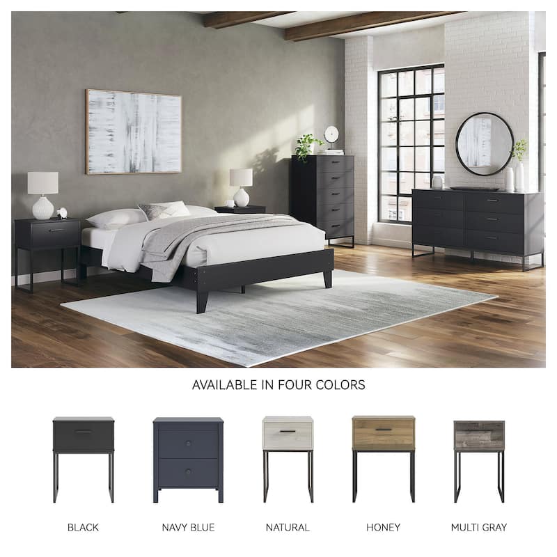 Signature Design by Ashley Socalle Black Nightstand