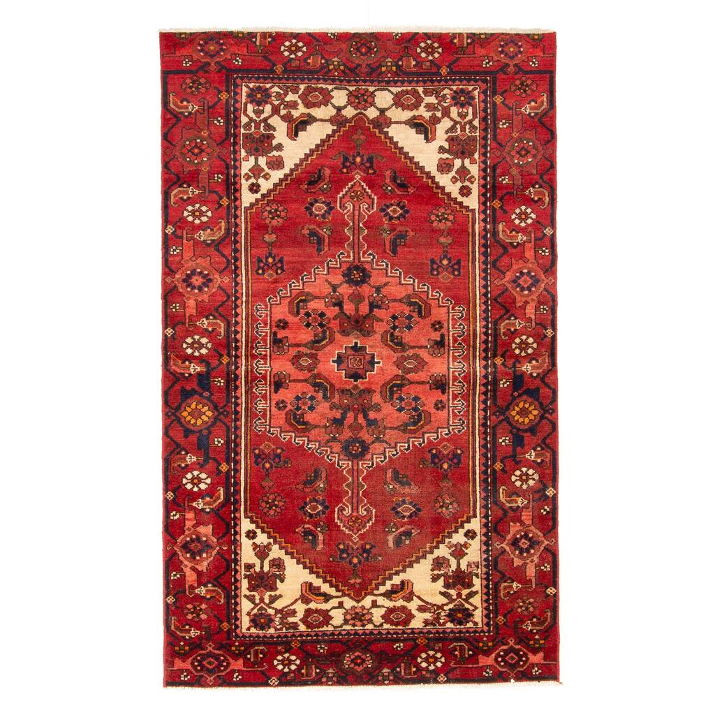 ECARPETGALLERY Hand-knotted Andelz Red Wool Rug - 3'10 x 6'4