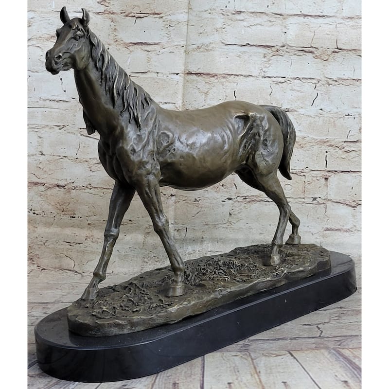 Abstract Modern Art Stallion Racing Imitative Horse Trophy Bronze Sculpture By Mene Figure