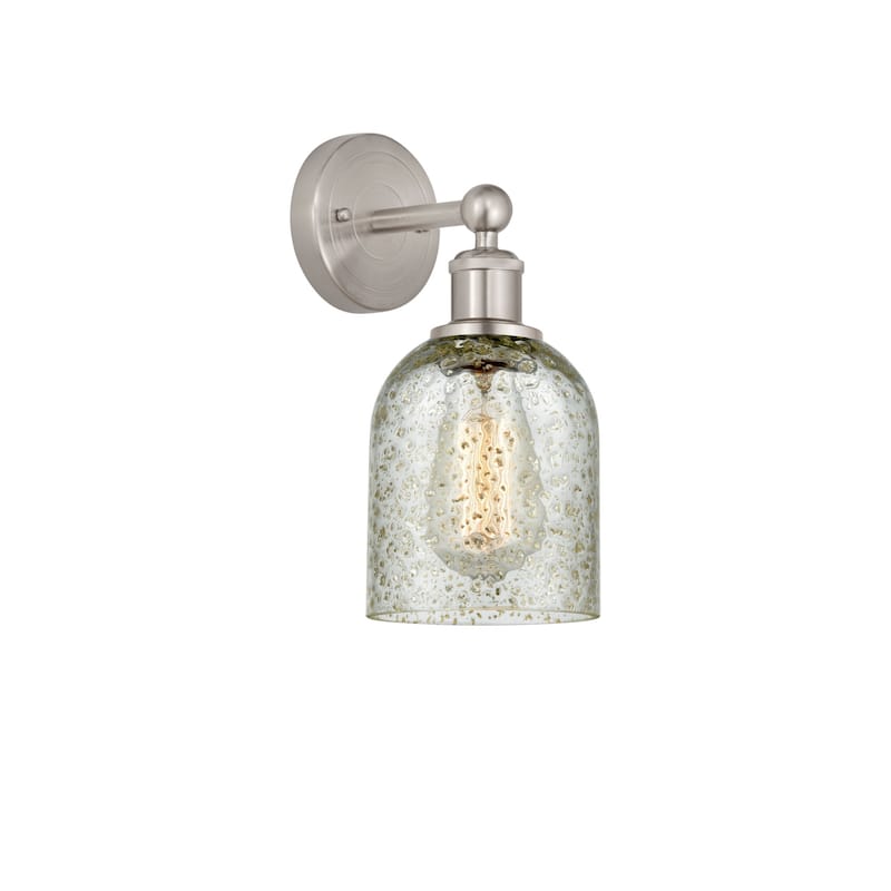 Innovations Lighting 616-1W-12-5 Caledonia Sconce Caledonia 12" Tall - Brushed Satin Nickel / Mica