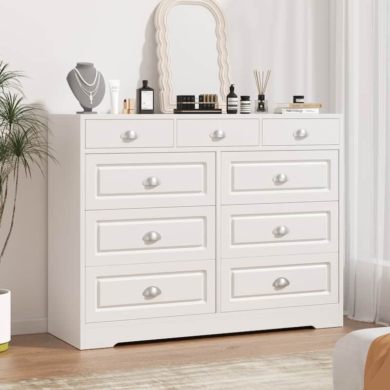 Futzca 9-Drawer Storage Dresser Organizer - White