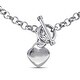 preview thumbnail 2 of 7, Miadora Sterling Silver Heart Toggle Necklace