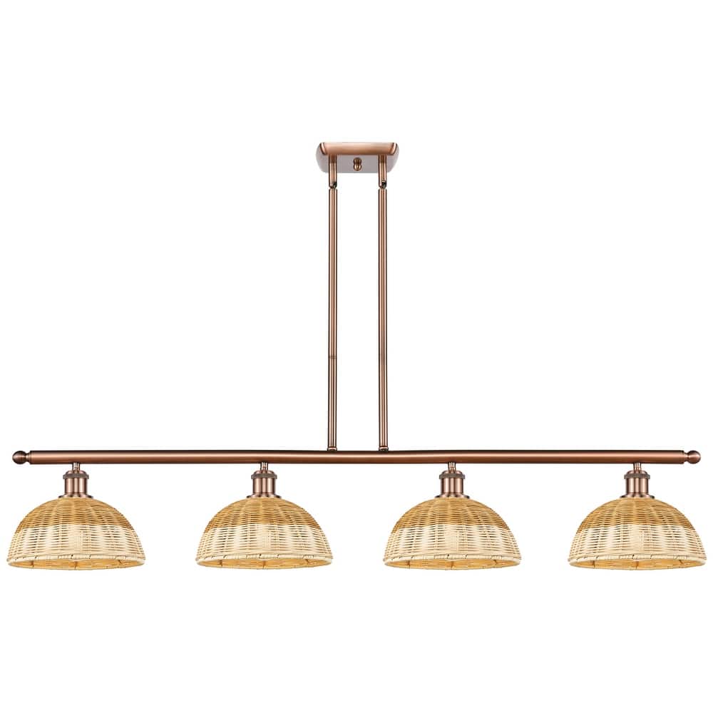 Innovations Lighting Endless Possibilities Ballston - Bristol Natural II - 4 Light 48" Stem Hung Island Light with 9" Shades