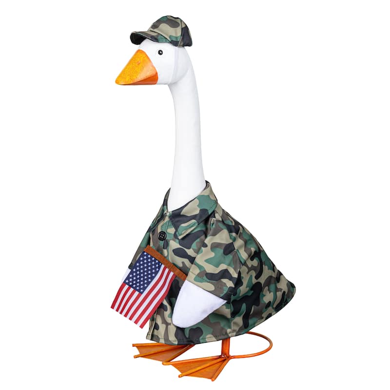 Porch Goose Outfit for Garden Statue - Camo
