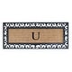 preview thumbnail 43 of 187, Non Slip Coir Low Profile Myla Monogrammed Entry Doormat, 17.7"x47.25"