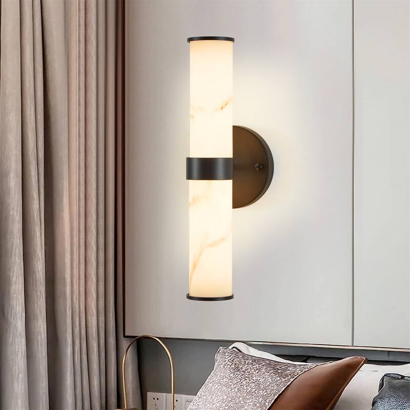 Set of 2 Resin Imitation Marble Texture Wall Light