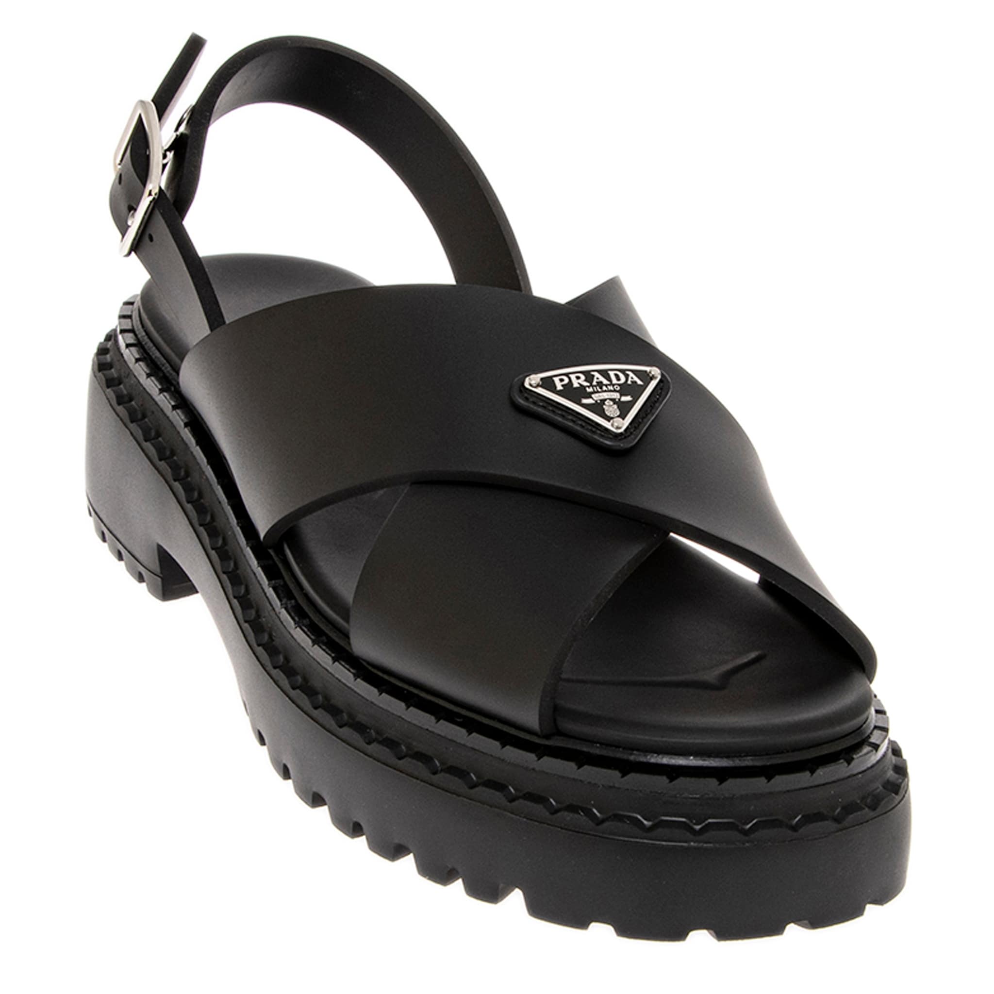 Prada Rubber Monolith Platform Sandals