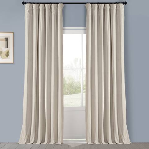 Porch & Den Riedweg Plush Velvet Curtain (1 Panel)