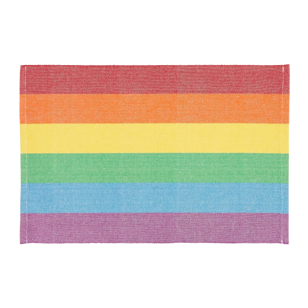 Rainbow Stripe Delight Placemat (Set of 4) - 13"x20"