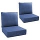 preview thumbnail 98 of 121, Gymojoy 24"x22"x6" Patio Thick Cushions & Pillows Set - Deep Seat Indoor/Outdoor Water & Fade Resistant Two Sets - Blue