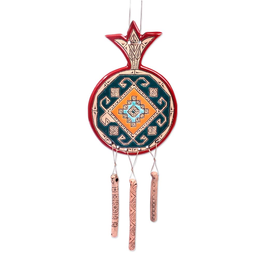 Novica Handmade Artsakh Fortune Ceramic Wall Decor