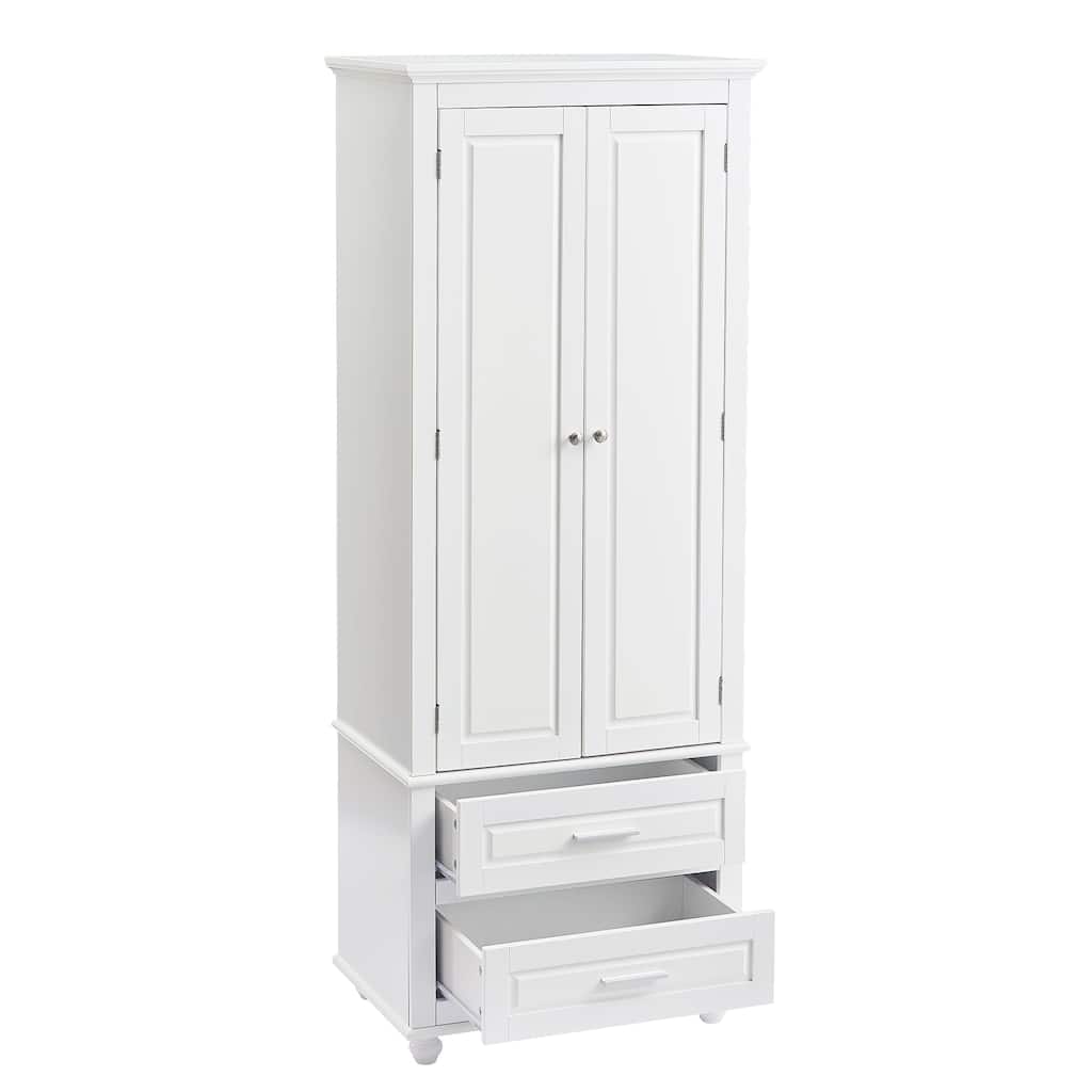 Tall Storage Cabinet with Two Drawers for Bathroom/Office - 24"x62.5"