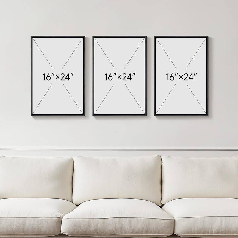 Framed Modern Abstract Black White Brown Wall Art