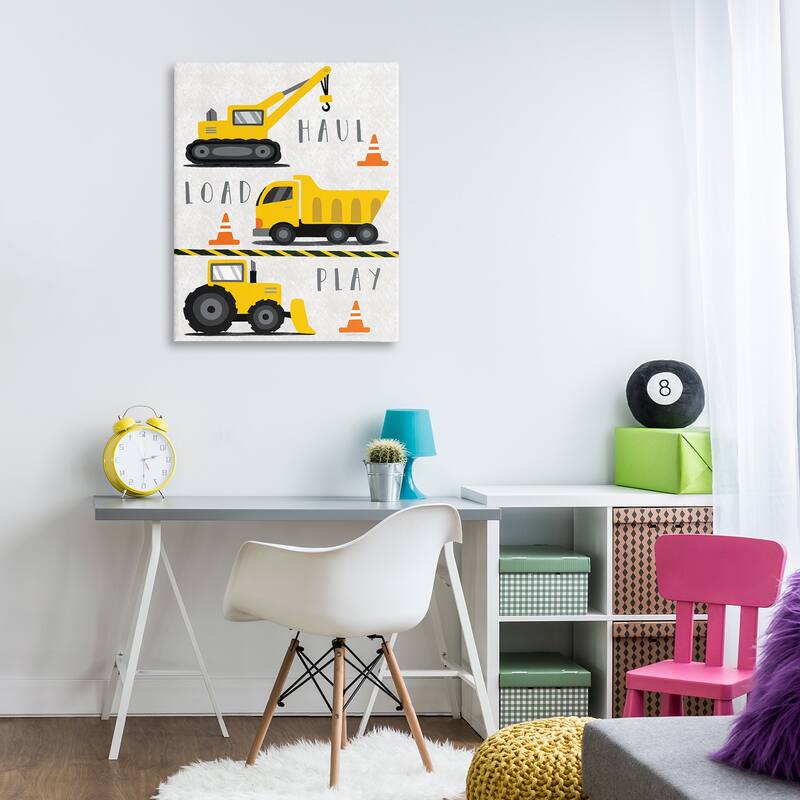 Stupell Haul Load Play Trucks Canvas Wall Art Design By Elizabeth Tyndall