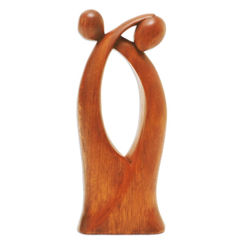 Novica Handmade Wedding Embrace Wood Sculpture