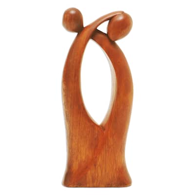 Novica Handmade Wedding Embrace Wood Sculpture