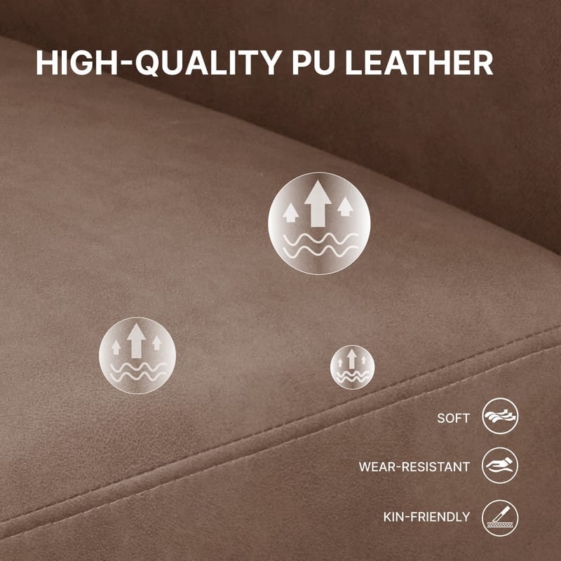 Spruce & Spring Ezra 89" Modern High Back Living Room Sofa with USB & Cup Holders