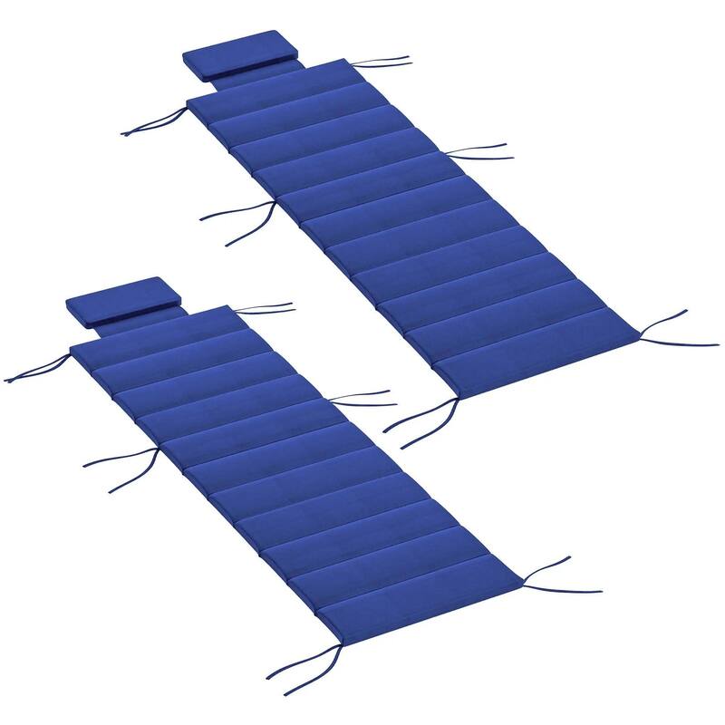 80" x 26" Foldable Lounge Chair Cushions Set of 2, Outdoor UPF50