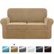 Subrtex Sofa Cover Stretch Slipcover with Separate Cushion Covers - Loveseat - Sand