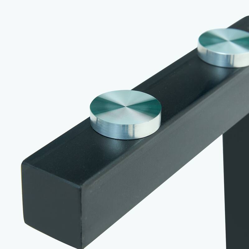 Modern Coffee Table, Round Clear Tempered Glass Table with Black Metal Legs Small Center Table End Table for Living Room