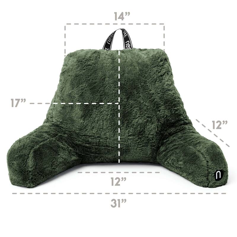 Emperyan Fur Reading Pillow with Laptop Lap Desk