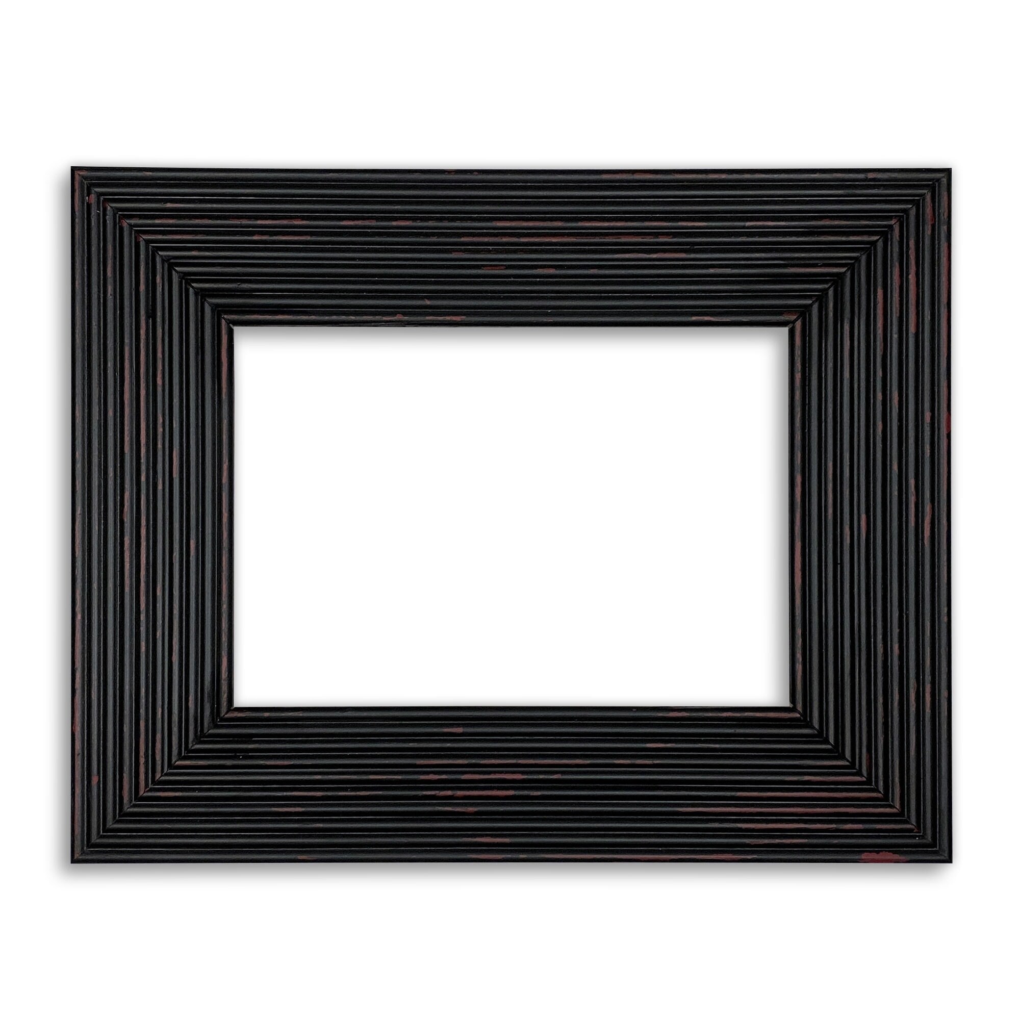 Retro Grooves Black Handmade Frame - Overstock - 33045742
