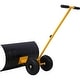 Snow Shovel with Wheels Snow Pusher Cushioned Adjustable Removal Tool ...
