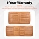 preview thumbnail 9 of 16, MAISON ARTS Patio Solid Acacia Wood Expandable Dining Table for 6/8 People
