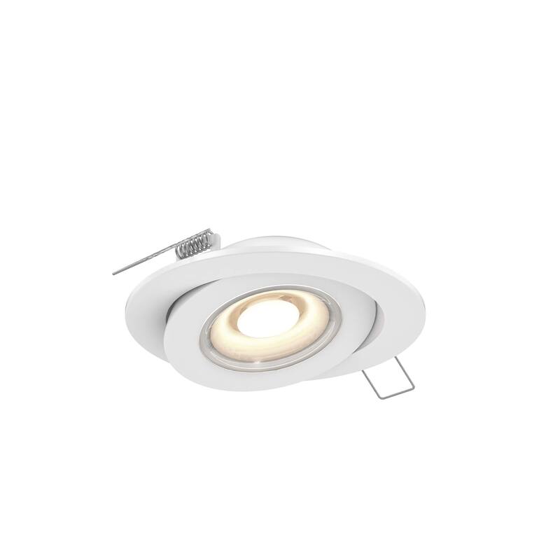 DALS Lighting 6 Inch Flat Recessed LED Gimbal Light - 6 Inch - White