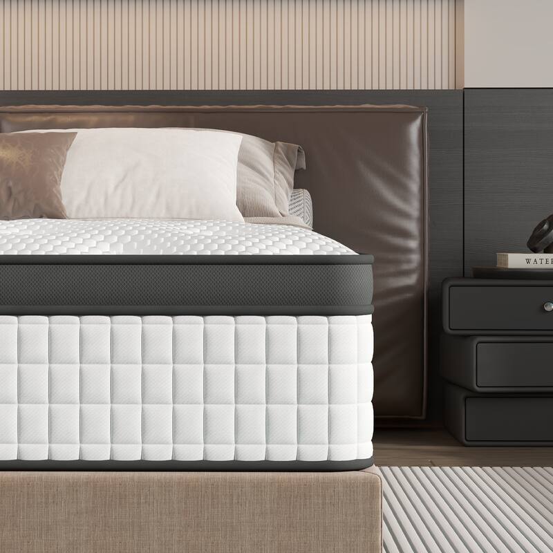 Full Size Box Spring 12 Inch Mattress, Memory Foam Hybrid Mattress in a Box