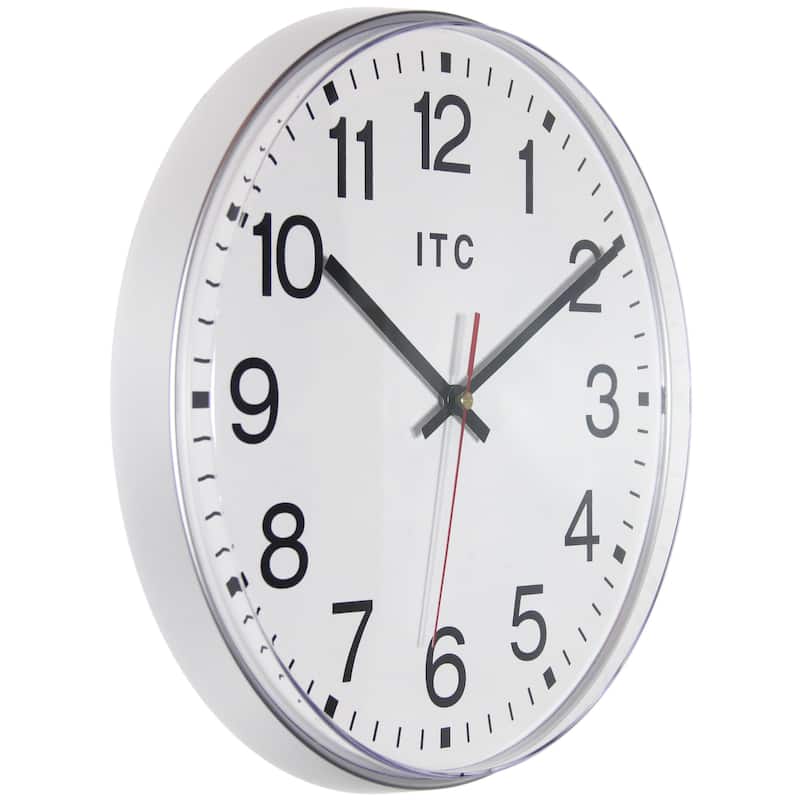 Prosaic 12" Business Clock, Silver - 12 in.