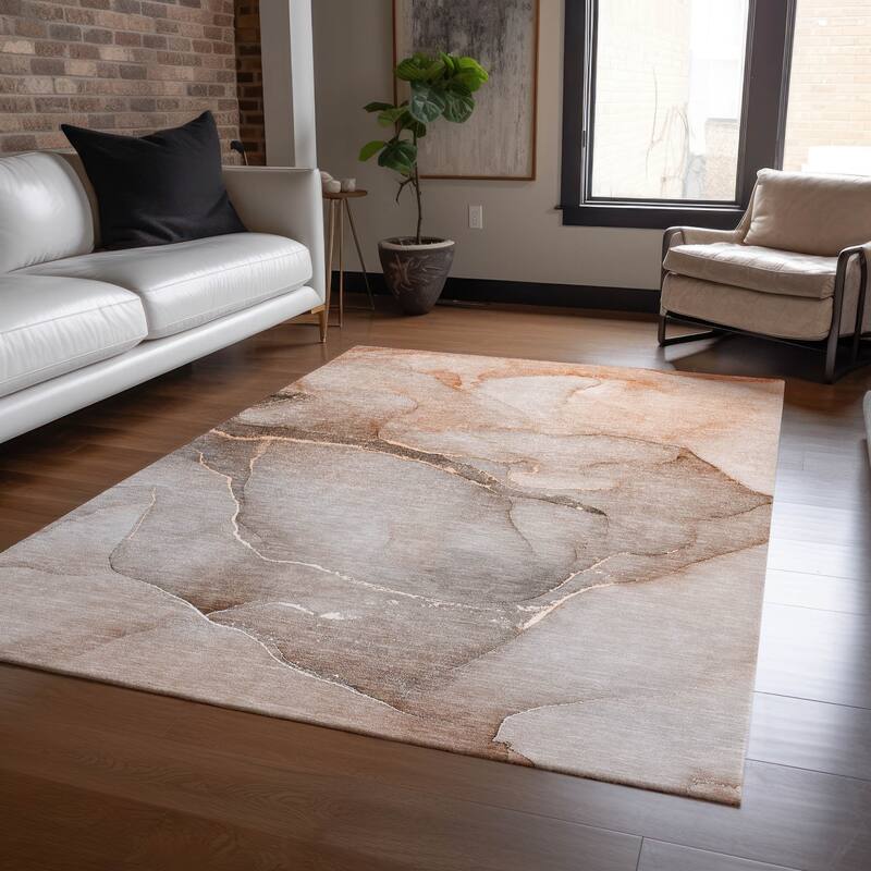 Pane Artistic Abstract Weather Resistant Classic Meets Modern Outdoor Rug