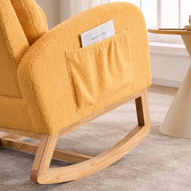 Nursery Rocking Chair - 39.76" Tall with Flip-Down Ottoman