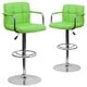 preview thumbnail 6 of 103, Quilted Vinyl Adjustable Chrome Bar Stool (Set of 2)