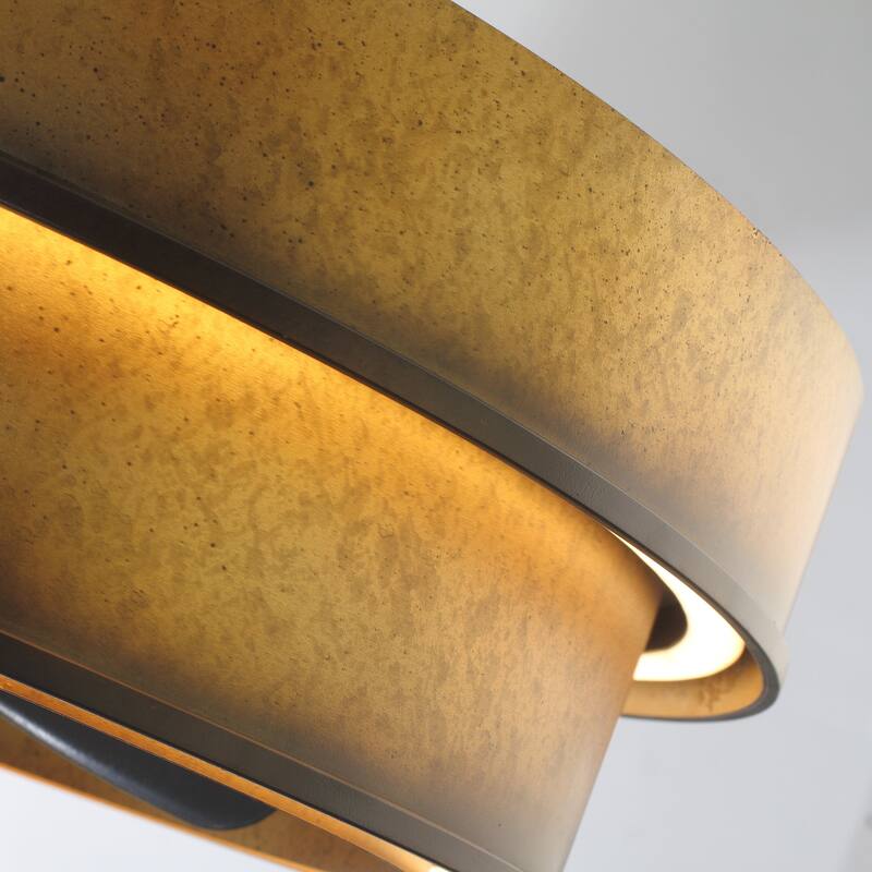 Ceiling Fan 32" Perimost 3-Blade Modern Gold Caged LED