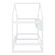 preview thumbnail 7 of 16, Twin Size Pine Wood House Bed with Roof and Storage Shelf